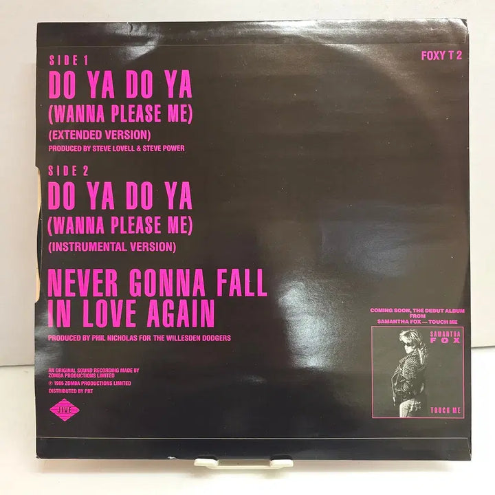 [BUNJANG] Samantha Fox Do Ya Do Ya 12-Inch Vinyl Record / Samanthe Fox 사만다폭스 12인치
