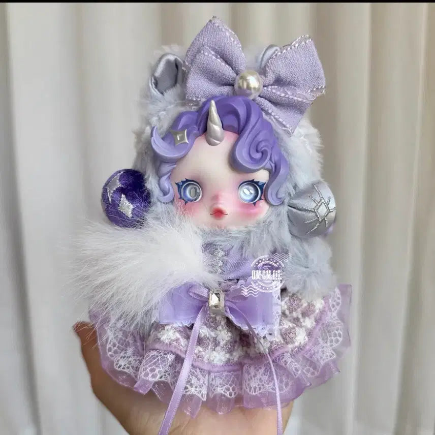 [BUNJANG] Skullpada 13cm Doll Royal Ribbon Checkered Dress Set / 스컬파다 13센치인형 왕리본체크원피스세트