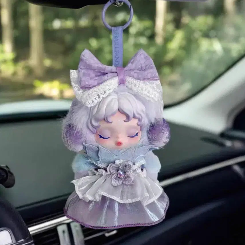 [BUNJANG] Skullpanda 13cm Doll Purple Dress Set / 스컬판다 13센치인형 진보라원피스세트