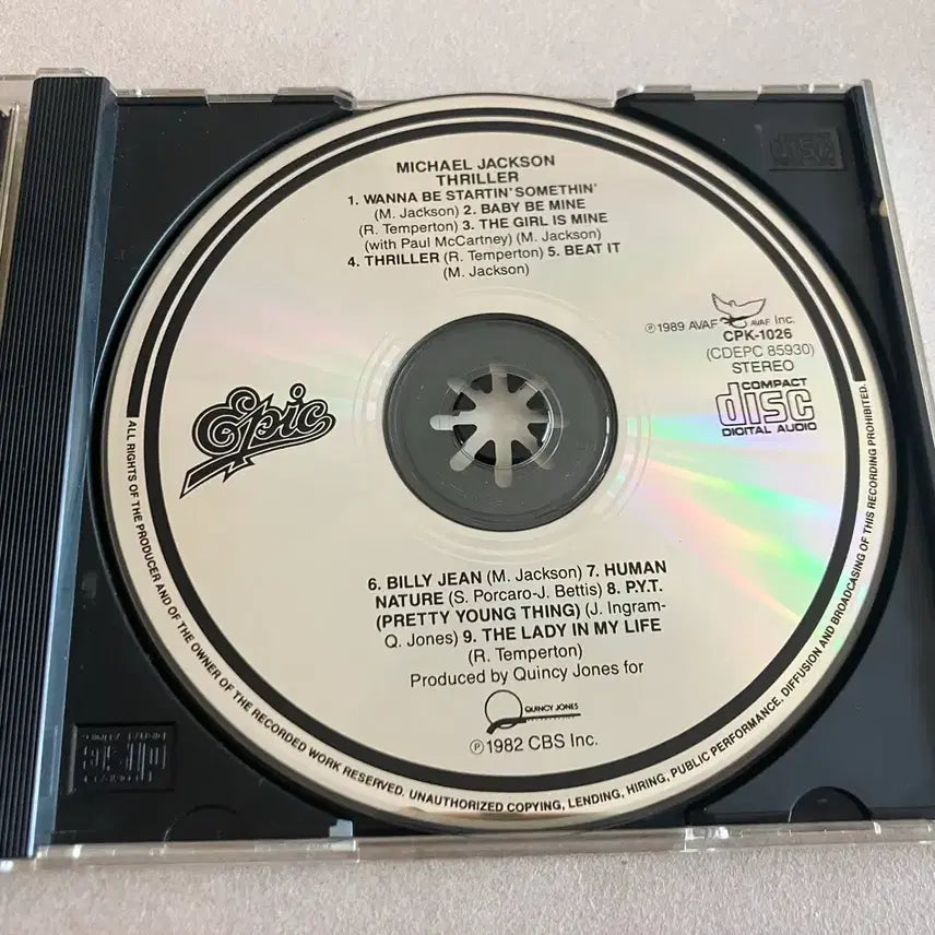 [BUNJANG] Michael Jackson Thriller (Korean Licensed First Press CD) / 82s 마이클잭슨 스릴러 Thriller 국내 라이센스 초판 CD 팝시디