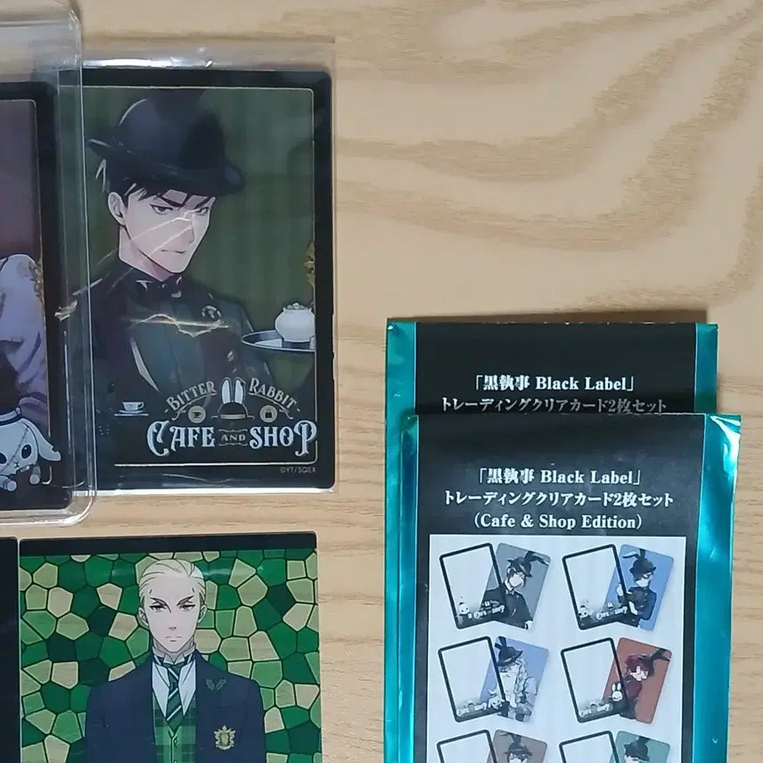 [BUNJANG] Black Butler Clear Cards &amp; Can Badges Set (Undertaker, Ciel, Sebastian) / 흑집사 클리어카드 언더테이커 시엘 세바스찬 캔뱃지 일괄 판매