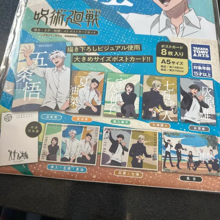 [BUNJANG] Jujutsu Kaisen A5 Postcard Set (8 pcs) / 주술회전 A5 포스트카드 8매 세트