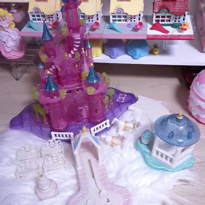 [BUNJANG] Vintage Polly Pocket Rare Crystal Version Cinderella Wedding Palace Castle 99% Complete / 빈티지 폴리포켓 - 레어 크리스탈 버전 신데렐라 웨딩 팔라스 캐슬 99프
