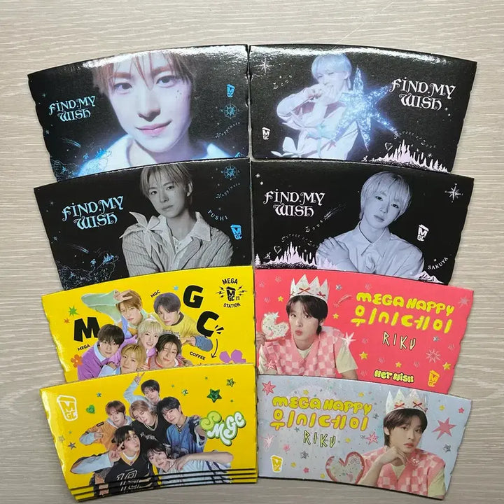 [BUNJANG] NCT WISH x Mega Coffee Cup Holder Set - Yushi, Sakuya, Riku, Group / 엔시티위시 메가커피 컵홀더 유우시 사쿠야 리쿠 단체
