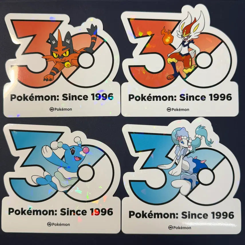 [BUNJANG] 30th Anniversary Logo Sticker Set - Nyaohite, Aceburn, Kiyong, Nurirene / [한정판] 30주년 로고스티커 - 냐오히트, 에이스번, 키요공, 누리레느