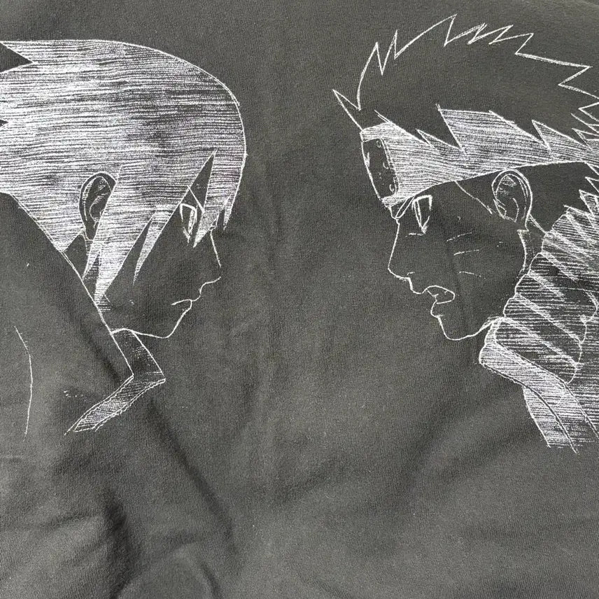 [BUNJANG] Naruto Uchiha Sasuke Uzumaki T-Shirt - L (Used) / 나루토 티셔츠 우치하 사스케 우즈마키 나루토 L 중고품