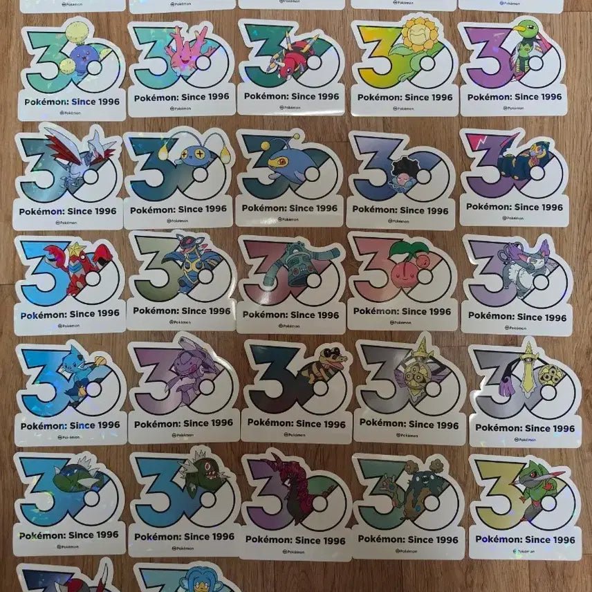 [BUNJANG] Pokemon 30th Anniversary Stickers - Generation 1-5 (32 Types) / 포켓몬 30주년 스티커 1~5세대 이상해꽃 픽시 등 32종 원가양도