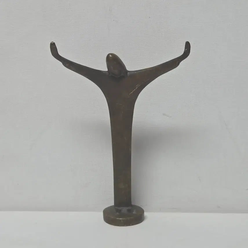 [BUNJANG] Antique Brass Jesus Christ Crucifix Sculpture / 앤틱 황동 예수님 십자가 작가 작품 황동 십자가 예수님