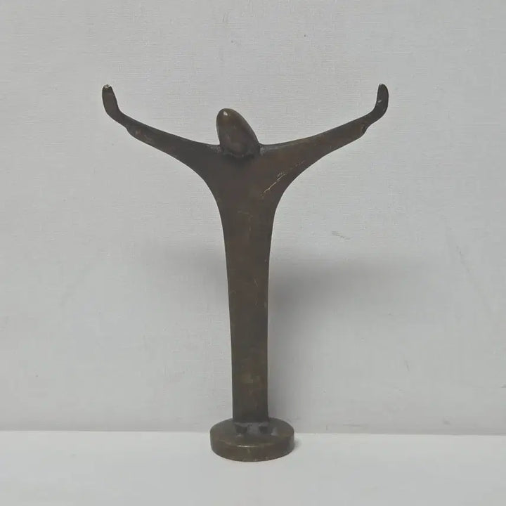 [BUNJANG] Antique Brass Jesus Christ Crucifix Sculpture / 앤틱 황동 예수님 십자가 작가 작품 황동 십자가 예수님