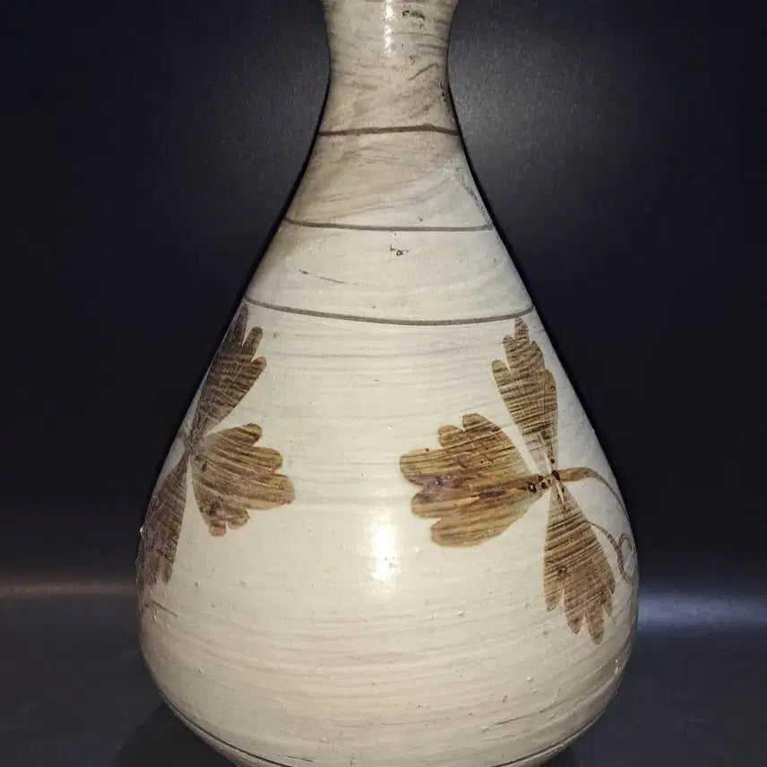 [BUNJANG] Godot Celadon Buncheong Ware Floral Vase / 고도자 분청 초화문 주병