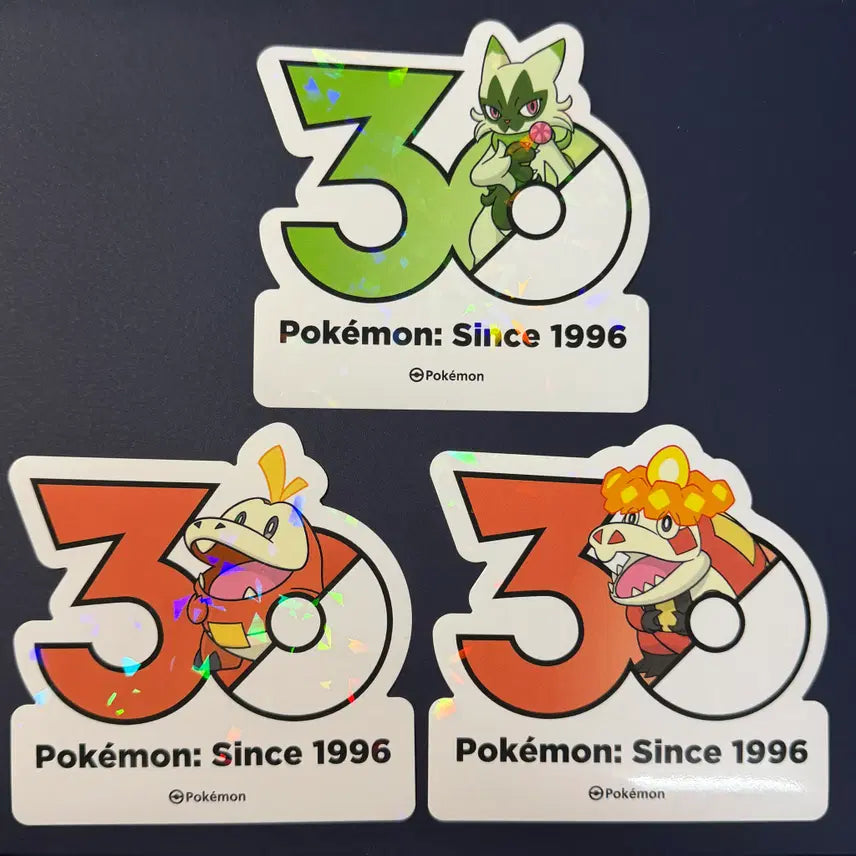 [BUNJANG] 30th Anniversary Logo Sticker Set - Starter Pokémon (Charizard &amp; Blastoise) / [한정판] 30주년 로고스티커 - 스타팅 &