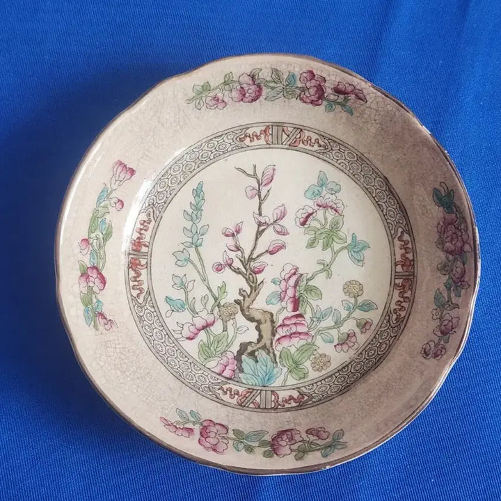 [BUNJANG] Burleigh Indian Tree Small Bowl/Saucer / [영국 앤틱] 버제스 앤 레이(Burleigh) &