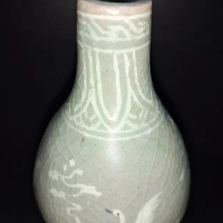 [BUNJANG] Celadon Inlaid Water Bottle with Dragon Motif / 청자 상감 류수문  호로병
