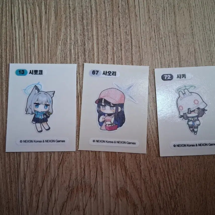 [BUNJANG] Blue Archive 3 Types Sticker Set / 블루아카이브 띠부띠부씰