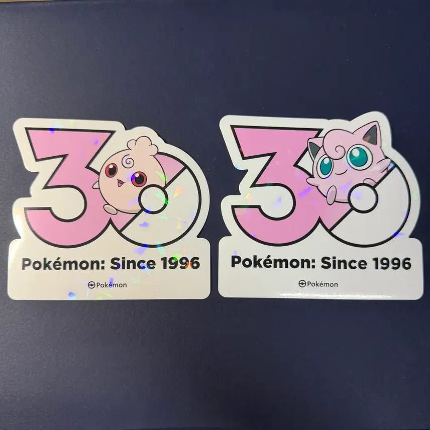 [BUNJANG] Pokemon 30th Anniversary Logo Sticker Set (Pufurin, Purin) / [한정판] 30주년 로고스티커 - 1세대 &