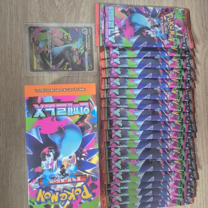 [BUNJANG] Mega Charizard X EX SR Card &amp; Inferno X Booster Packs (19) / 메가리자몽X ex SR +인페르노X 낱팩 19팩