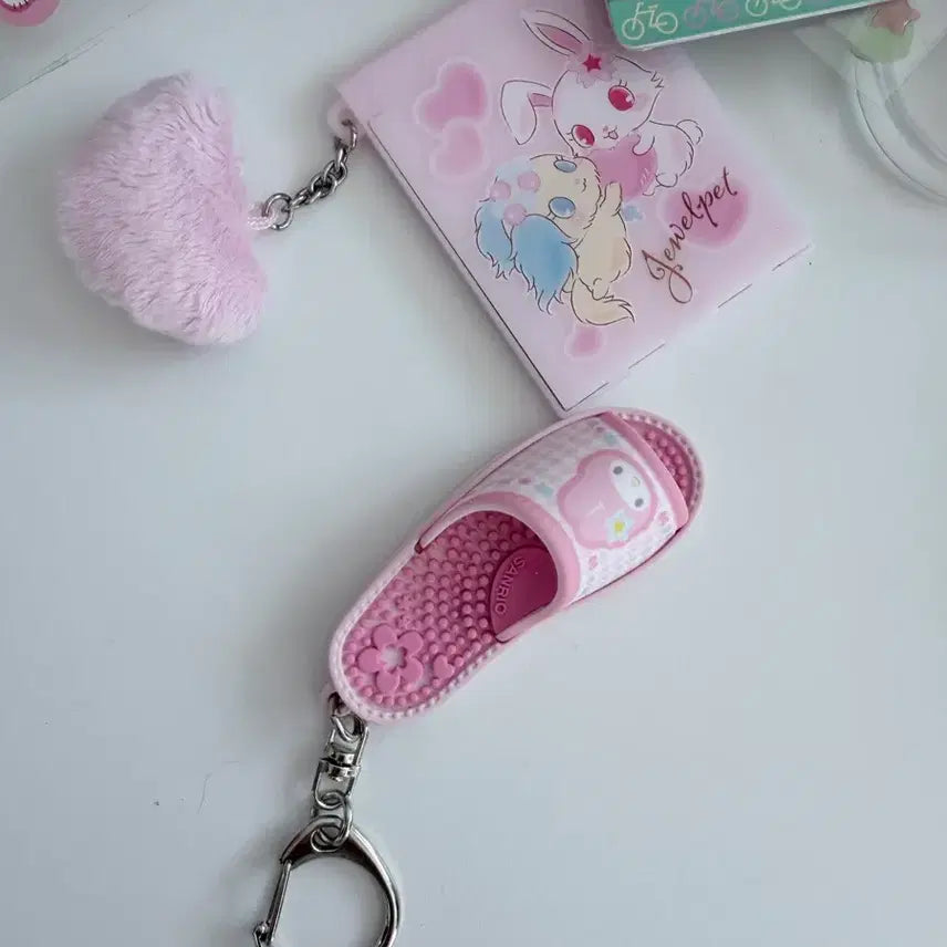 [BUNJANG] My Melody Heisei Gyaru Slipper Keychain / 마이멜로디 슬리퍼 키링  헤이세이 갸루