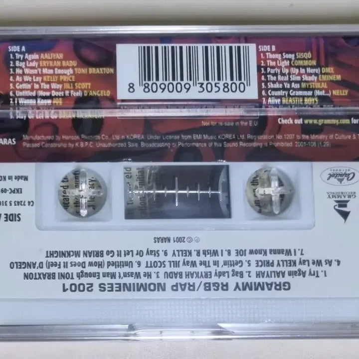 [BUNJANG] Grammy 2001 R&amp;B/Rap Nominees Sealed Cassette Tape / 그래미 2001 알앤비/랩 노미니스 (미개봉 카세트테이프)