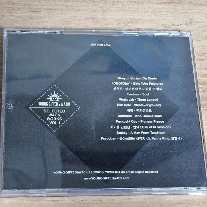 [BUNJANG] YOUNG GIFTED &amp; WACK Selected Wack Works Vol.1 Promotional CD / YOUNG GIFTED &amp; WACK - SELECTED WACK WORK