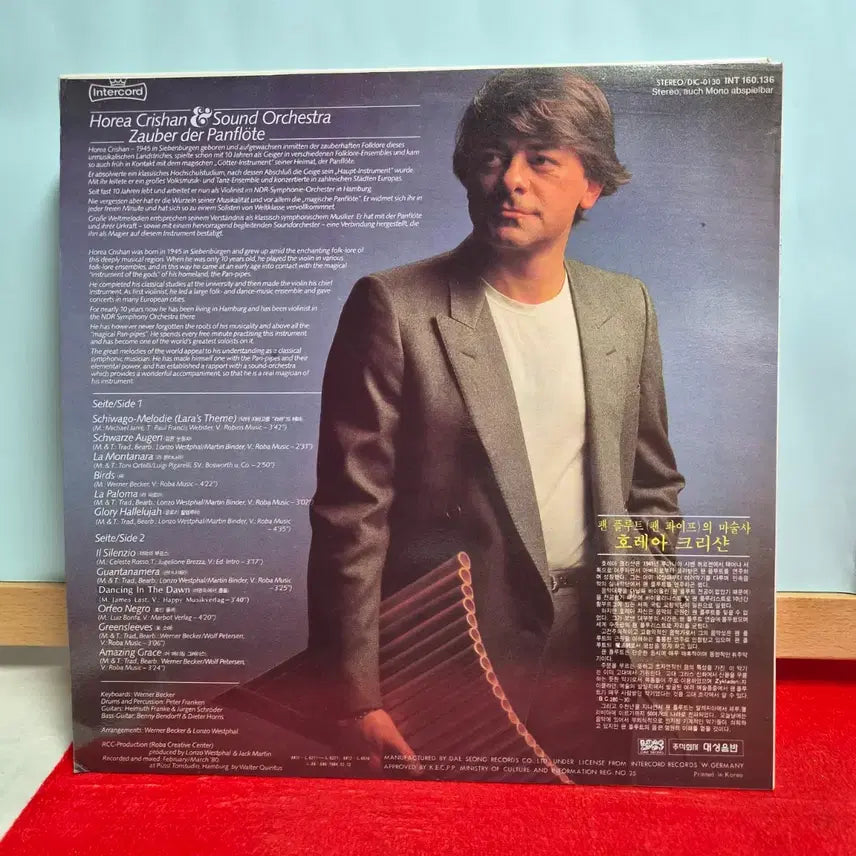 [BUNJANG] Horea Crishan Pan Flute Masterpieces Unused LP / 호레아 크리샨 팬플룻 명곡집  미사용  LP