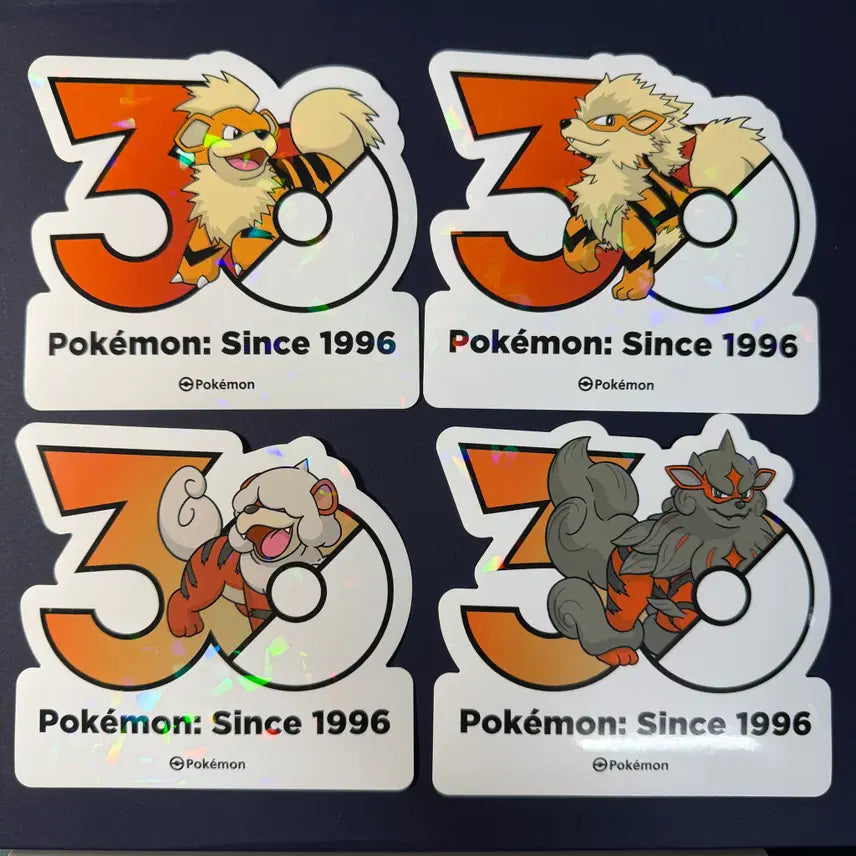 [BUNJANG] Pokemon 30th Anniversary Logo Sticker Set / [한정판] 30주년 로고스티커 - 1세대 &