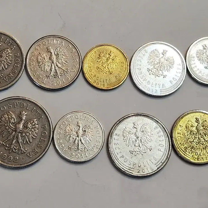 [BUNJANG] Lot of 9 Different Design Polish Coins (1991-2018) / 외국동전, 디자인 다른 폴란드 주화 9점 일괄