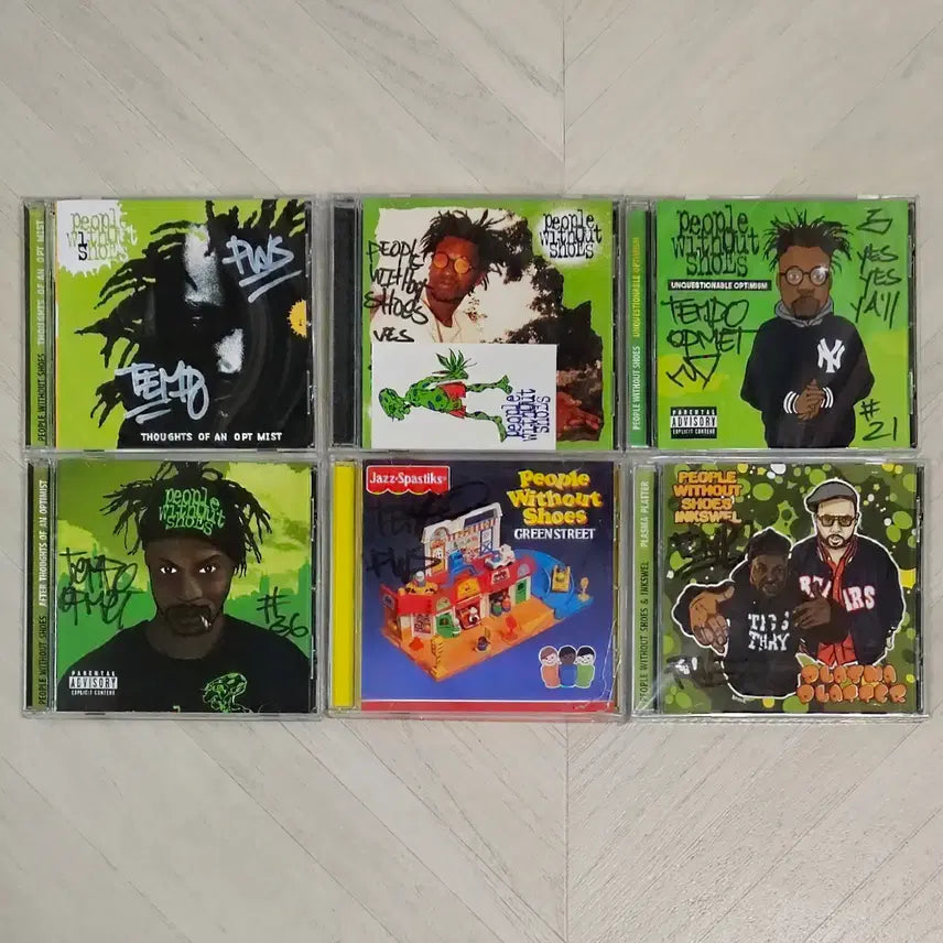 [BUNJANG] People Without Shoes Limited Signed CD 6-Album Set (US Press) / People Without Shoes 한정 싸인 CD 6장 미국반 세트