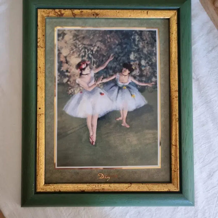 [BUNJANG] Goebel "Two Dancers on Stage" Edgar Degas Tile Framed Art / 독일 괴벨 타일 액자