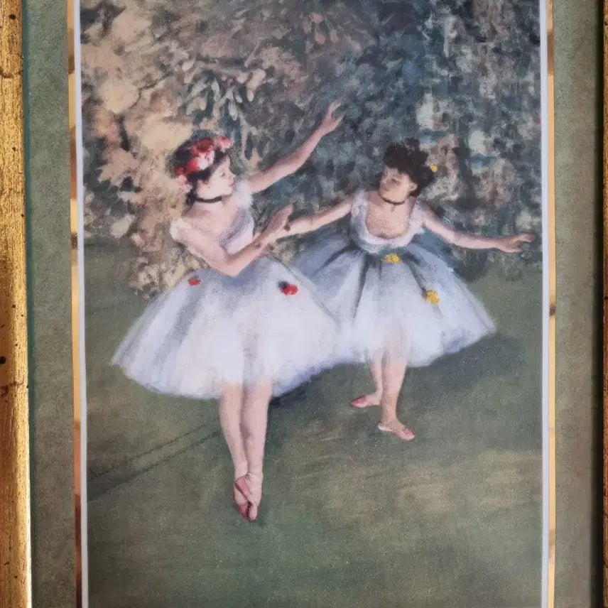[BUNJANG] Goebel "Two Dancers on Stage" Edgar Degas Tile Framed Art / 독일 괴벨 타일 액자