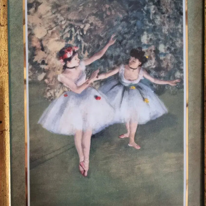 [BUNJANG] Goebel "Two Dancers on Stage" Edgar Degas Tile Framed Art / 독일 괴벨 타일 액자