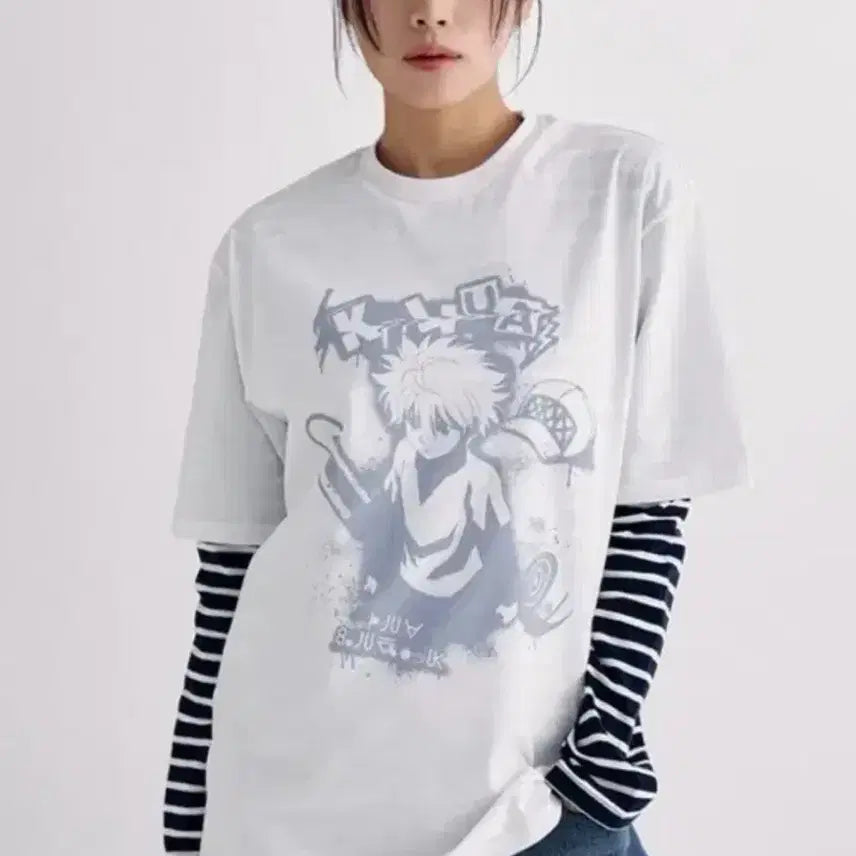 [BUNJANG] Spao x Hunter x Hunter Killua T-Shirt Size L / [새상품] 스파오X헌터헌터 키르아 반팔티 L