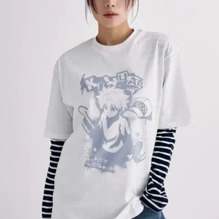 [BUNJANG] Spao x Hunter x Hunter Killua T-Shirt Size L / [새상품] 스파오X헌터헌터 키르아 반팔티 L