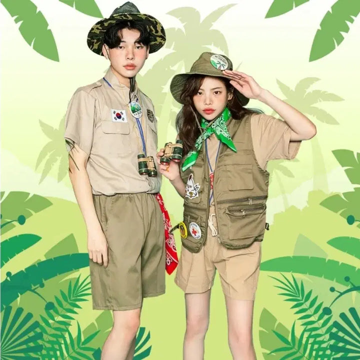 [BUNJANG] Safari Explorer Concept School Uniform Tracksuit Jacket / 졸사 반티 졸업사진 사육사 사파리 탐험가 컨셉 체육대회 남방