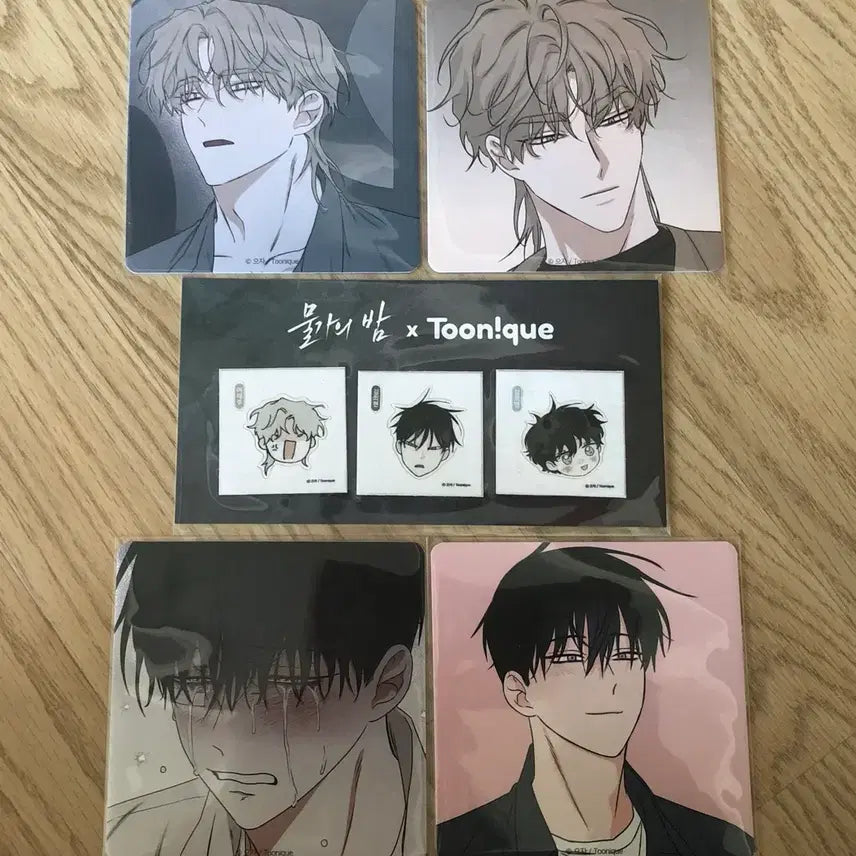 [BUNJANG] Mulbam "Night at the Waterside" Tounique Collab Cafe Coaster &amp; Sticker Set / 물밤 물가의 밤 투니크 콜라보 카페 코스터 띠부씰 특전