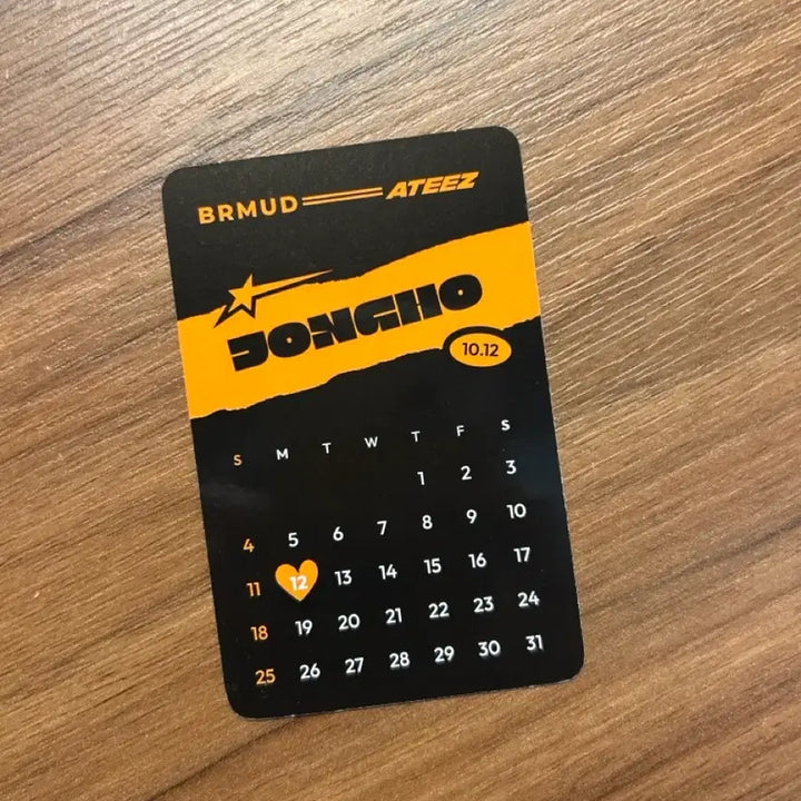 [BUNJANG] B.E.A.R. Mud ATEEZ Jongho Birthday Candle Photocard / 비알머드 에이티즈 종호 특전 생일초 포카