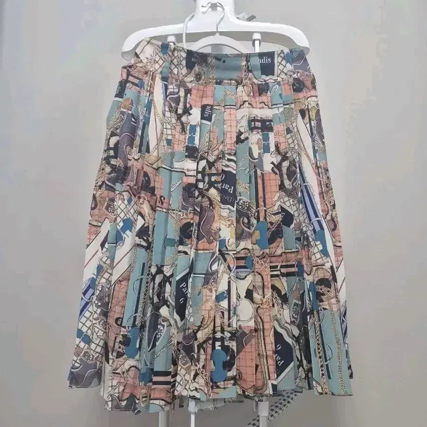 [BUNJANG] System Pattern Pleated Skirt Size 64 / 시스템 패턴 플리츠 스커트 64