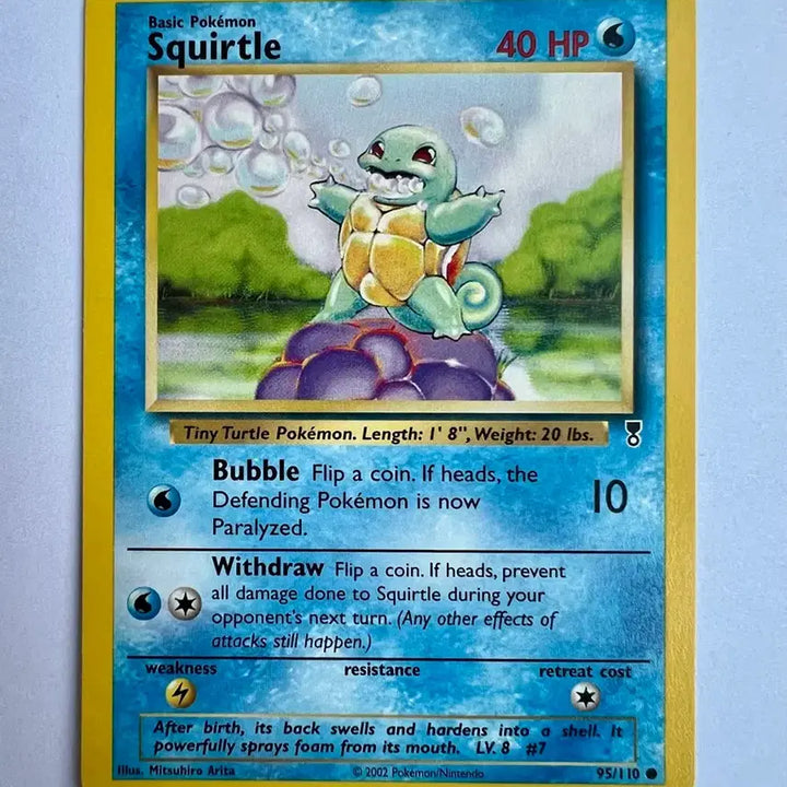 [BUNJANG] Pokemon TCG Early Base Set Squirtle Card (North American English Version) / (희소) 포켓몬 포켓몬스터 초기 전설판 꼬부기 카드 (북미 영문판)