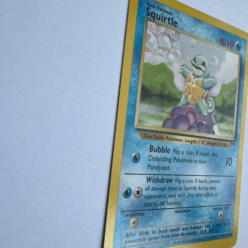 [BUNJANG] Pokemon TCG Early Base Set Squirtle Card (North American English Version) / (희소) 포켓몬 포켓몬스터 초기 전설판 꼬부기 카드 (북미 영문판)