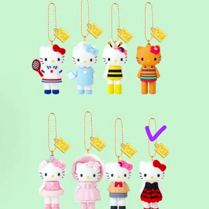 [BUNJANG] Hello Kitty 50th Anniversary Tokyo Exhibition Figure Keychain / 새상품:)헬로키티 50주년 도쿄 전시회 피규어 키링