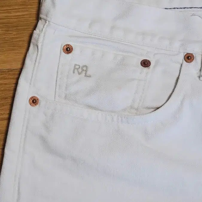 [BUNJANG] RRL White Denim Slim Fit Jeans (33/30) / 더블알엘 화이트 데님 33.30.