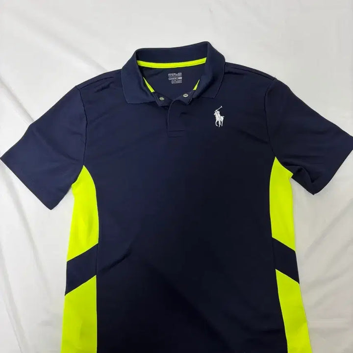 [BUNJANG] Polo Ralph Lauren Navy/Fluorescent Polo Shirt / 폴로 랄프로렌 네이비/형광색 폴로티