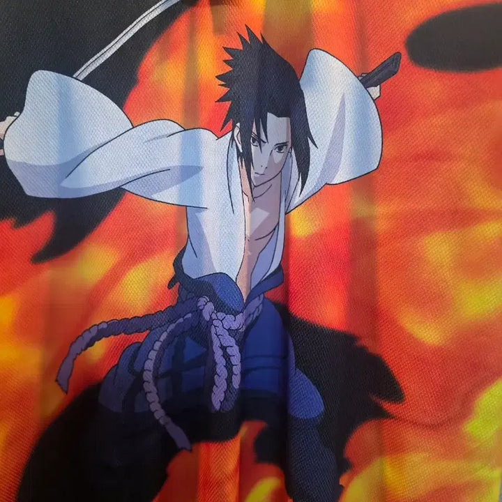 [BUNJANG] Naruto Uchiha Sasuke Flame T-Shirt XL / 나루토. 우치하 사스케. 불꽃 반팔티.