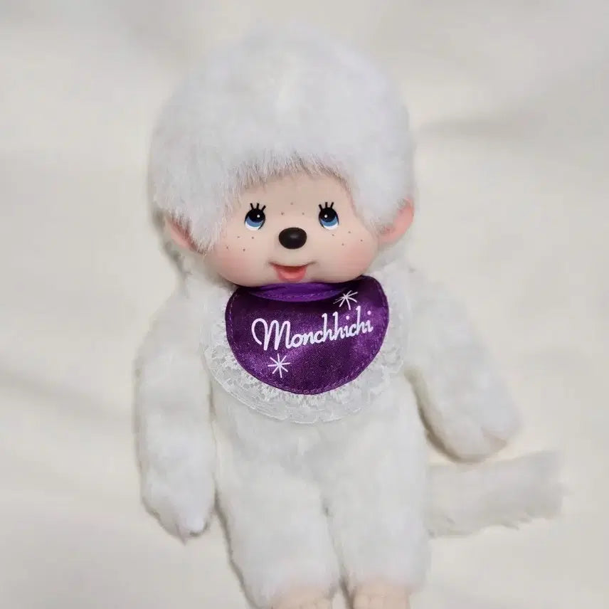 [BUNJANG] Monchhichi Hokkaido Limited White (Purple) Boy Doll / 몬치치 훗카이도 한정 화이트 ( 보라 )