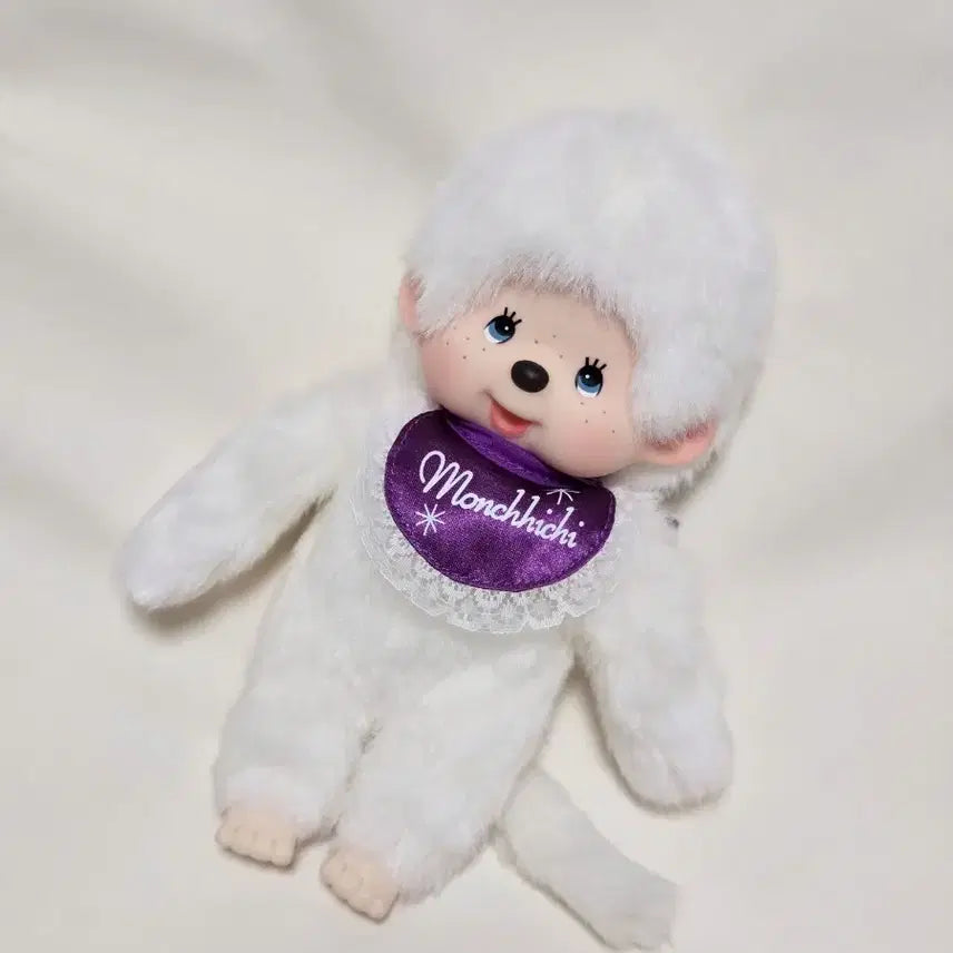 [BUNJANG] Monchhichi Hokkaido Limited White (Purple) Boy Doll / 몬치치 훗카이도 한정 화이트 ( 보라 )