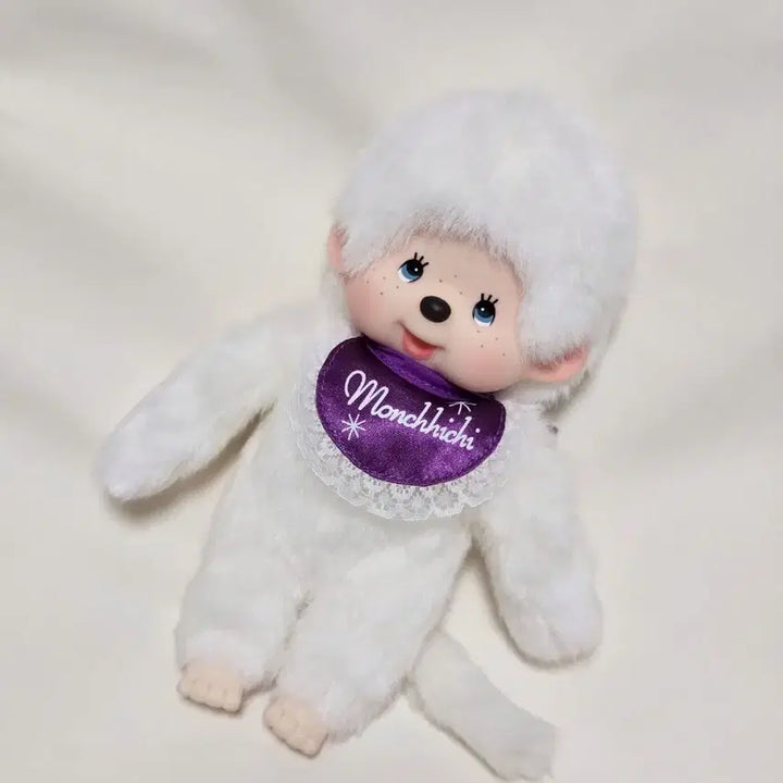 [BUNJANG] Monchhichi Hokkaido Limited White (Purple) Boy Doll / 몬치치 훗카이도 한정 화이트 ( 보라 )