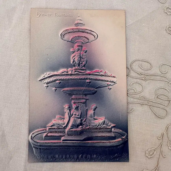 [BUNJANG] Antique Embossed Postcard with Intricate Carving Detail / 앤틱엽서 양각 디테일끝장 조각품