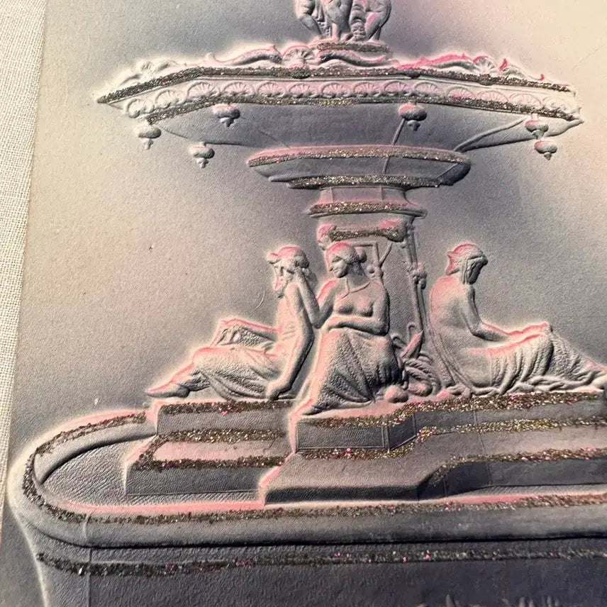 [BUNJANG] Antique Embossed Postcard with Intricate Carving Detail / 앤틱엽서 양각 디테일끝장 조각품