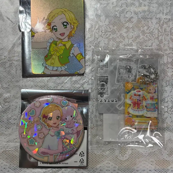 [BUNJANG] Aikatsu! Hina Aizora Card &amp; Can Badge Set / 아이카츠 아이엠스타 희나 히나키 카드 캔뱃지 가챠폰