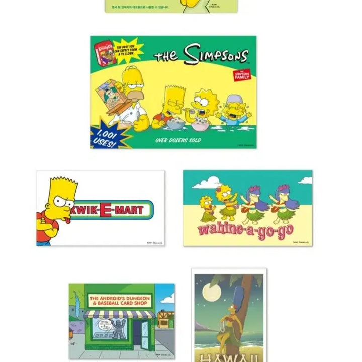 [BUNJANG] The Simpsons Character Goods Bundle: Lisa Metal Keychain, Magnet Set, Stationery, and More / 심슨 굿즈 일괄/ 심슨가족 마그넷 리사 키링 심슨 틴필통 등 문구학용품
