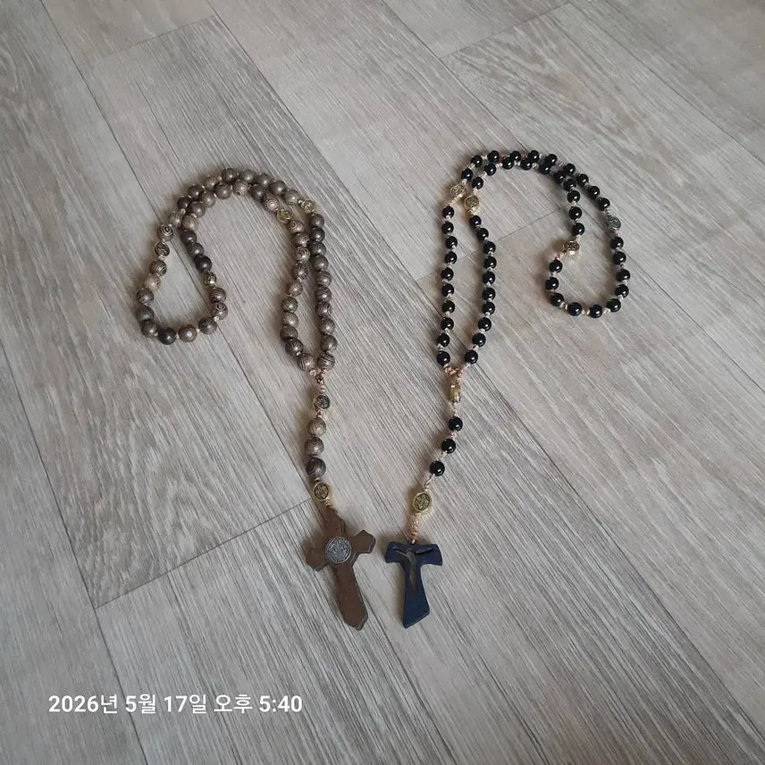 [BUNJANG] Wooden Bead 5-Decade Rosary / 목재비즈매듭5단묵주